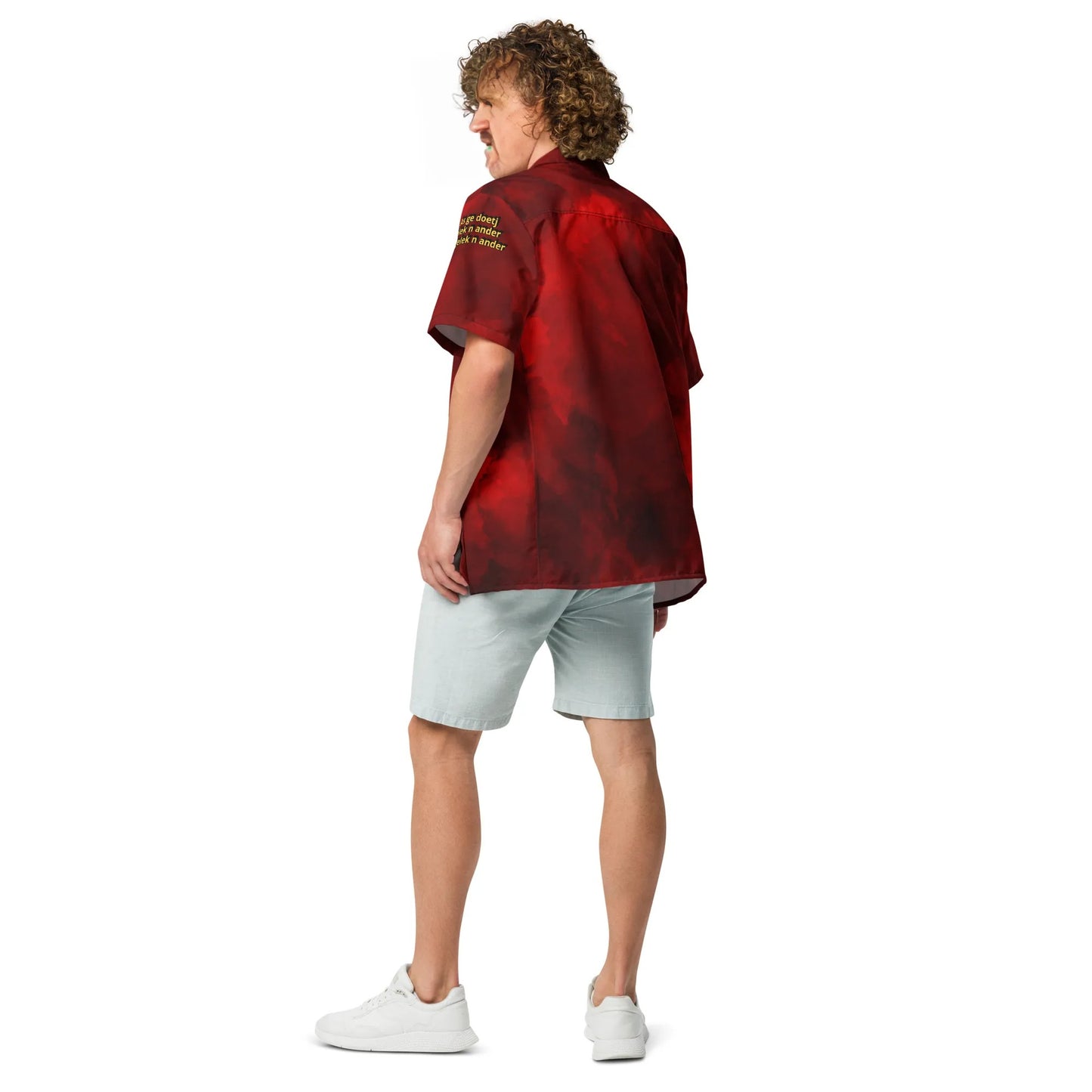 Men with red shirt