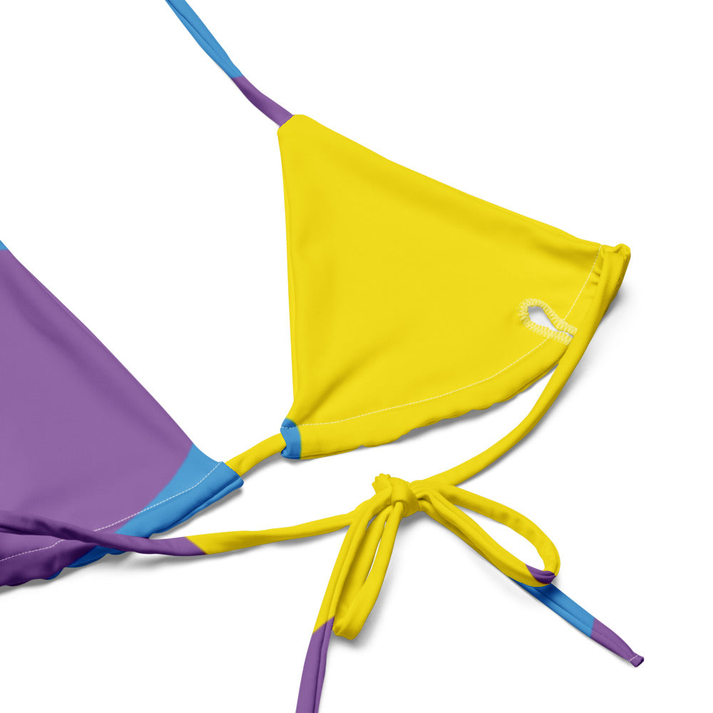 "Purple/Yellow" All-over print teenager bikini