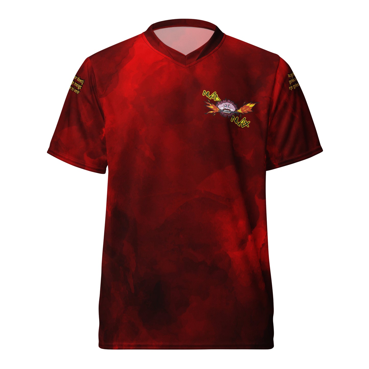 Red T-shirt with logo mad max on front