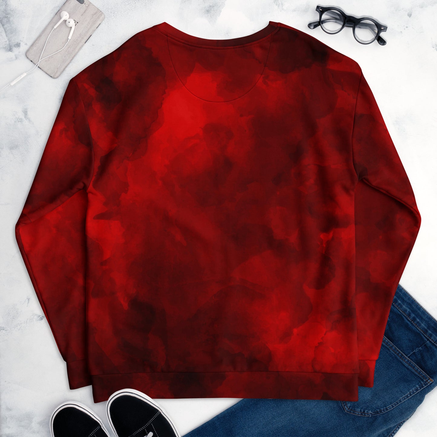 Red Sweatshirt with logo Mad Max on front of it