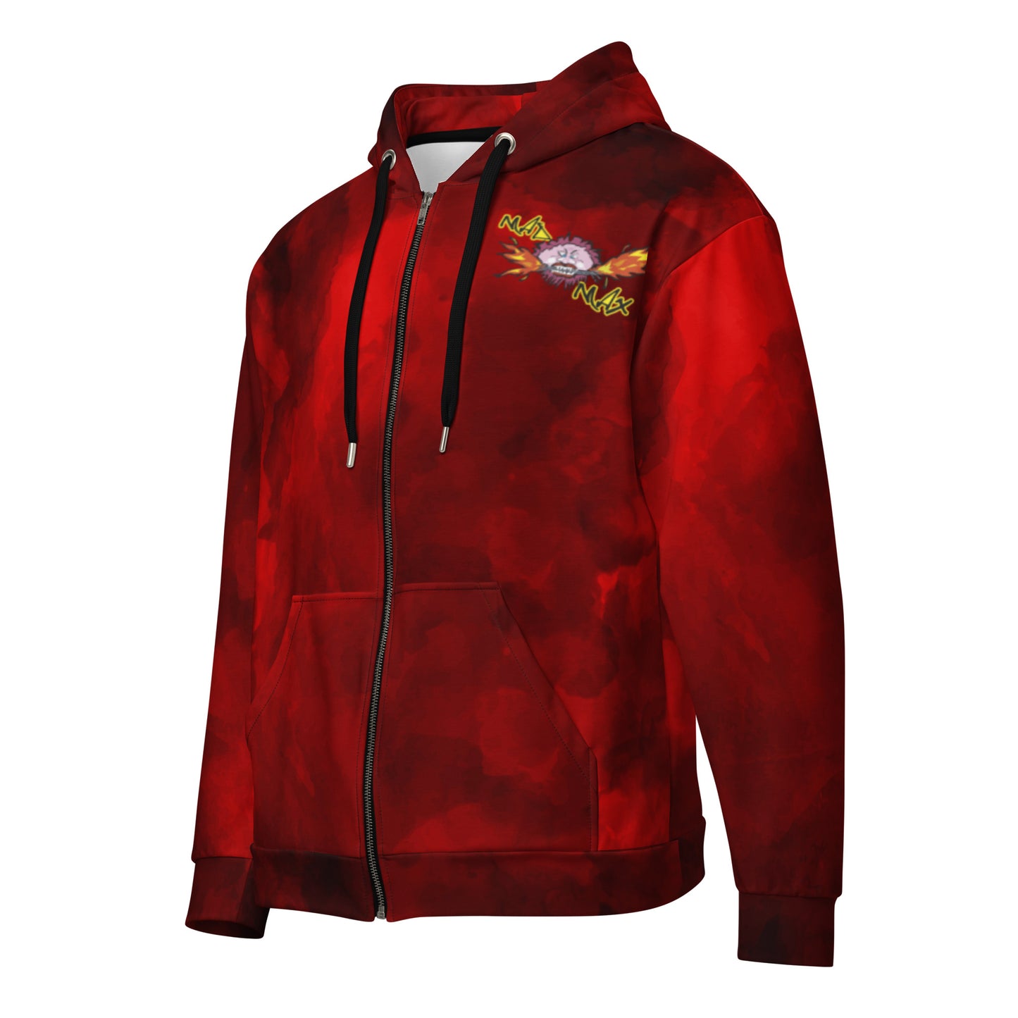Zip hoodie with logo MAD MAX on front of it