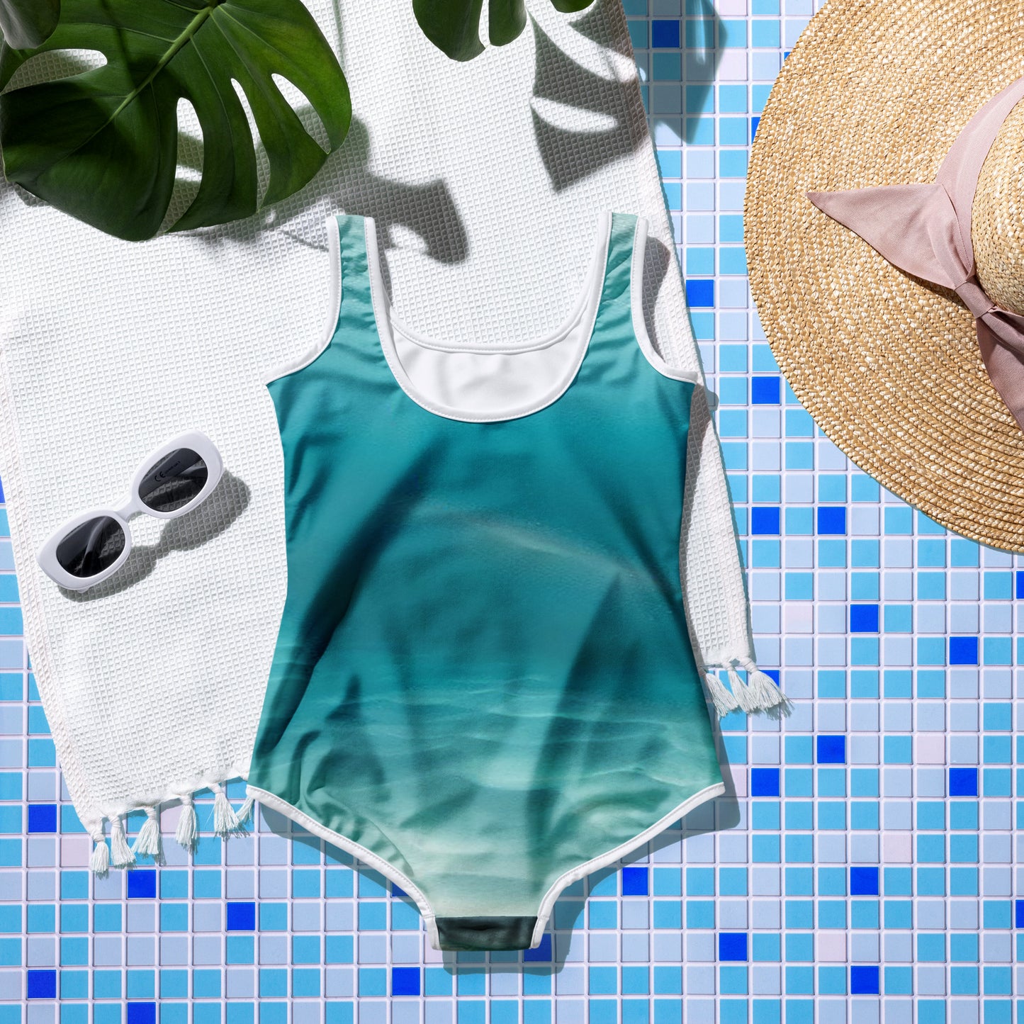 Swimsuit for girls in ocean blue