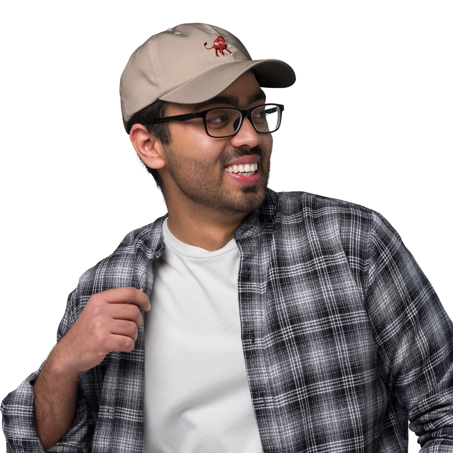 stone baseball cap with bull