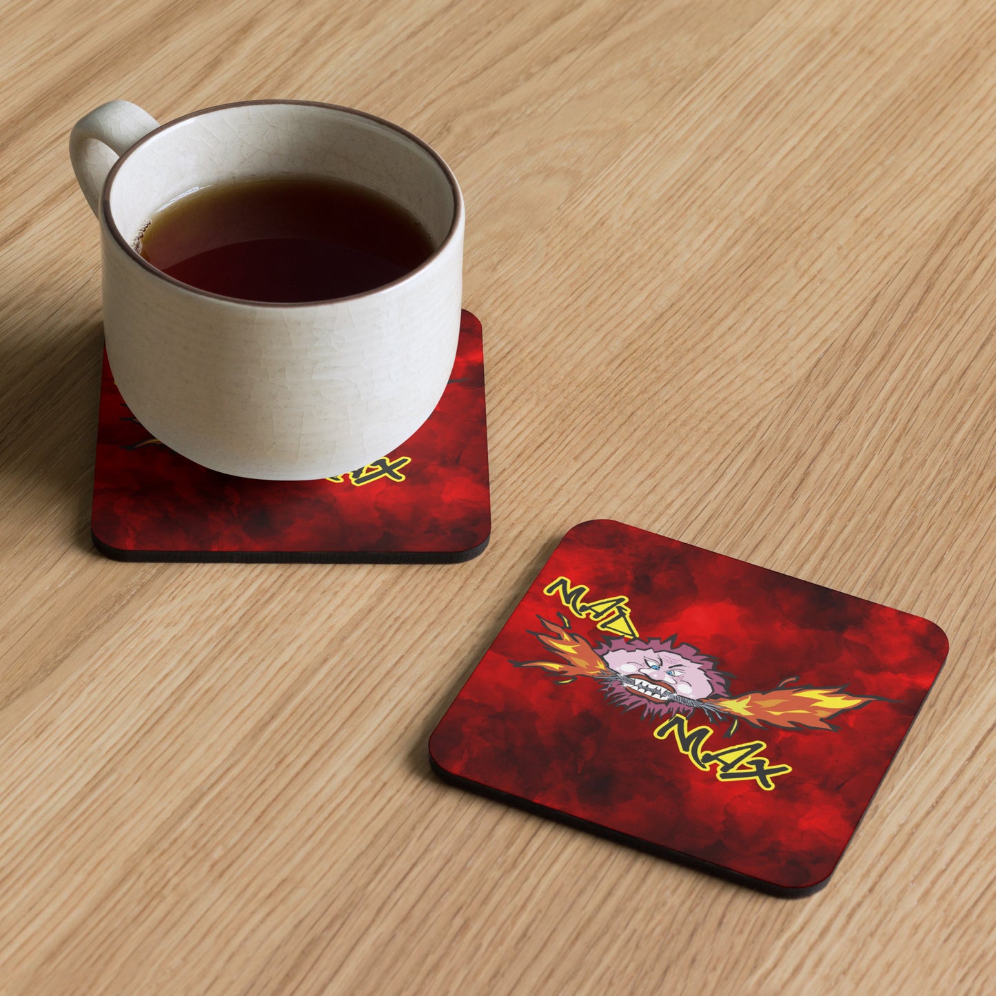 Coaster met cork back en logo mad max on front