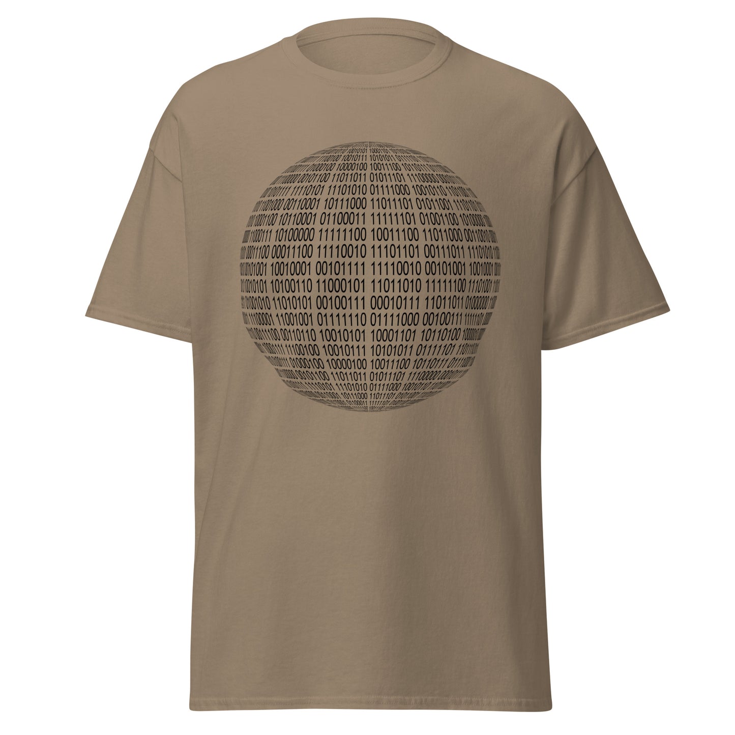Brown Savana men's T-shirt with binaire sphere