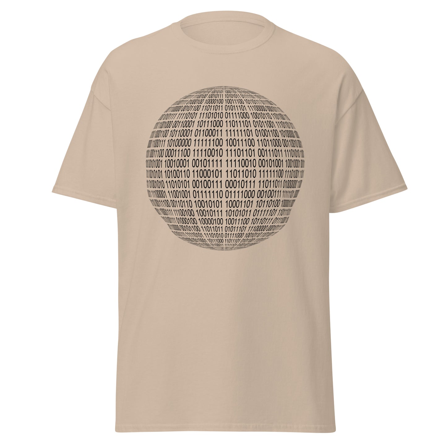 Sand men's T-shirt with binaire sphere