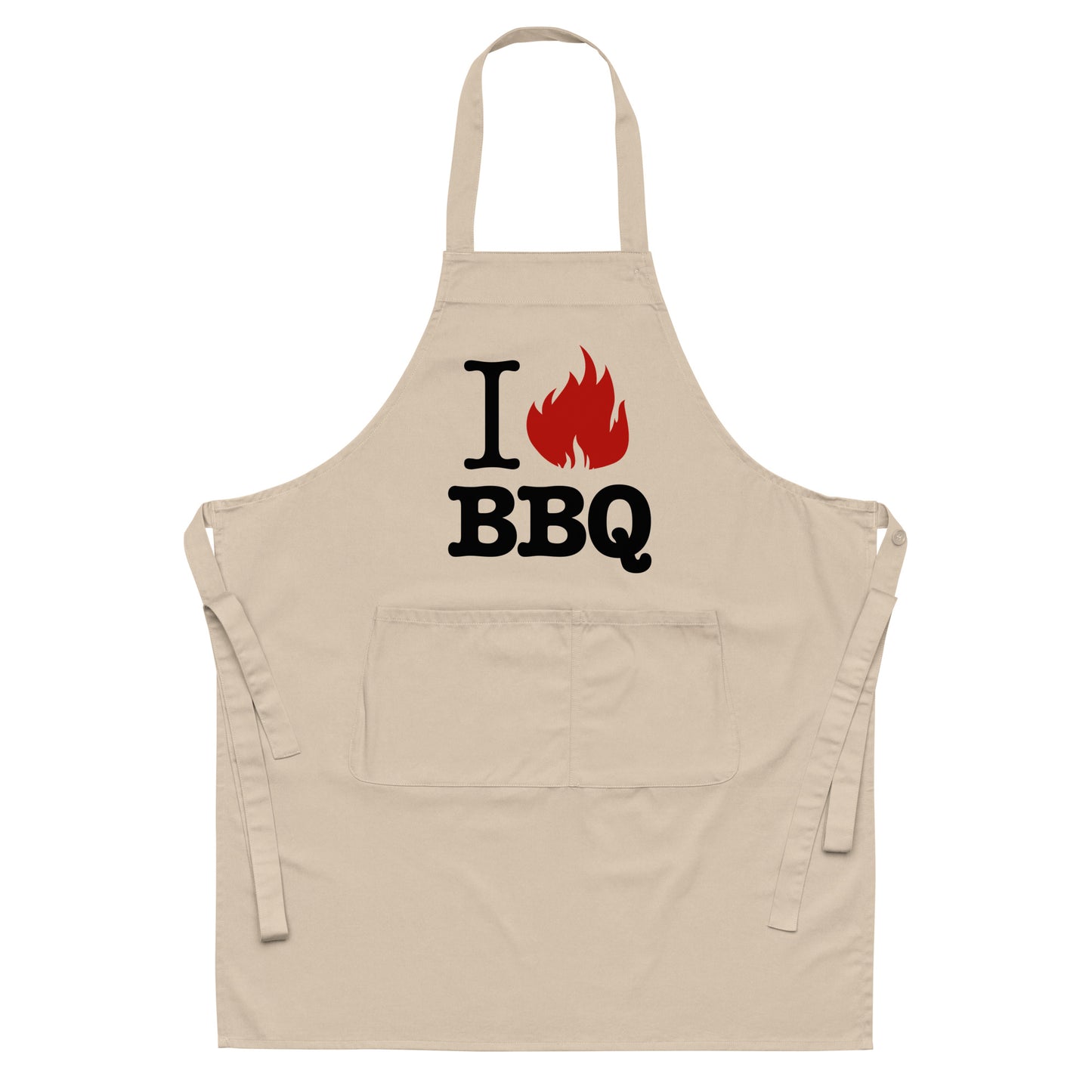 rope apron with text "I love BBQ"