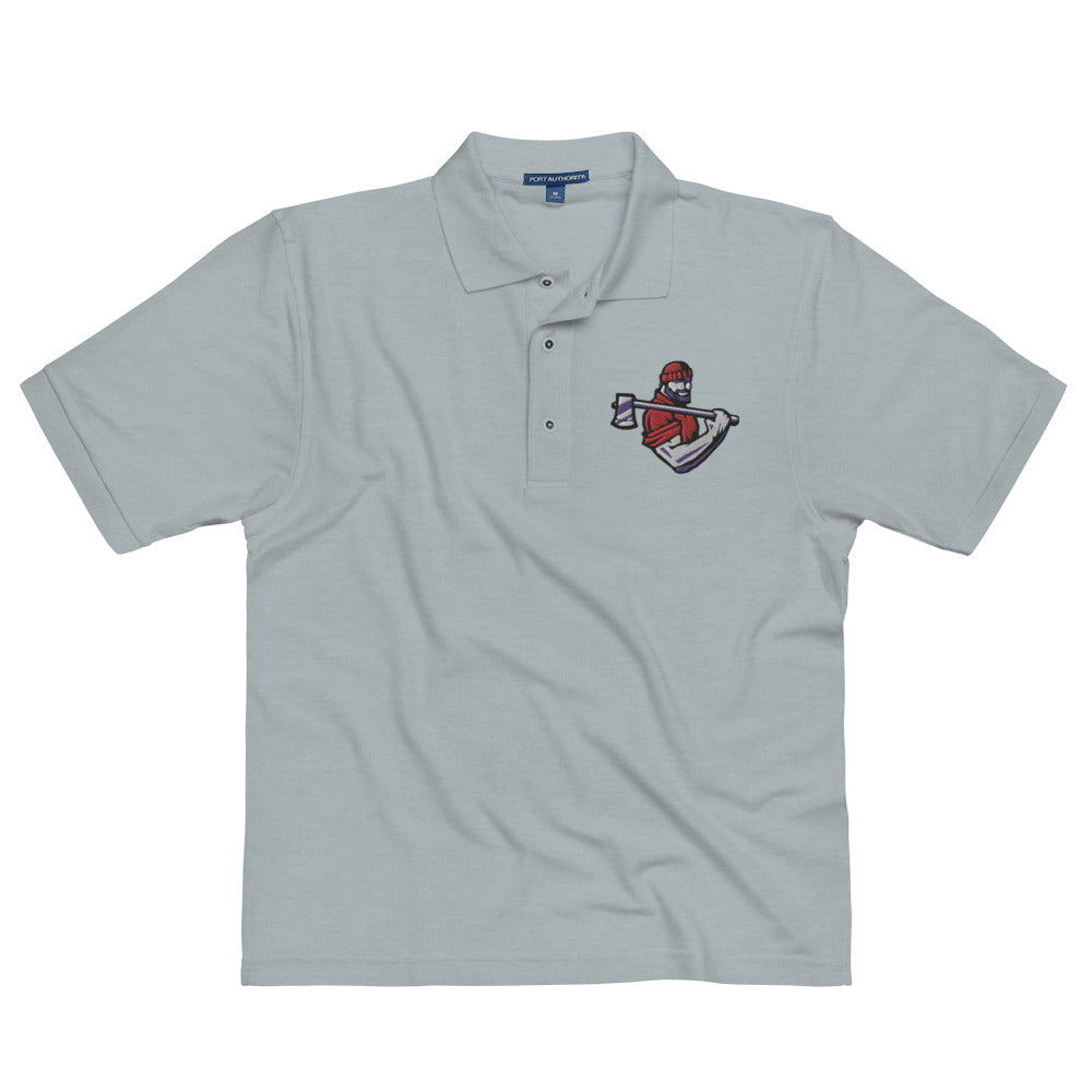Heather grey polo with Lumberjack