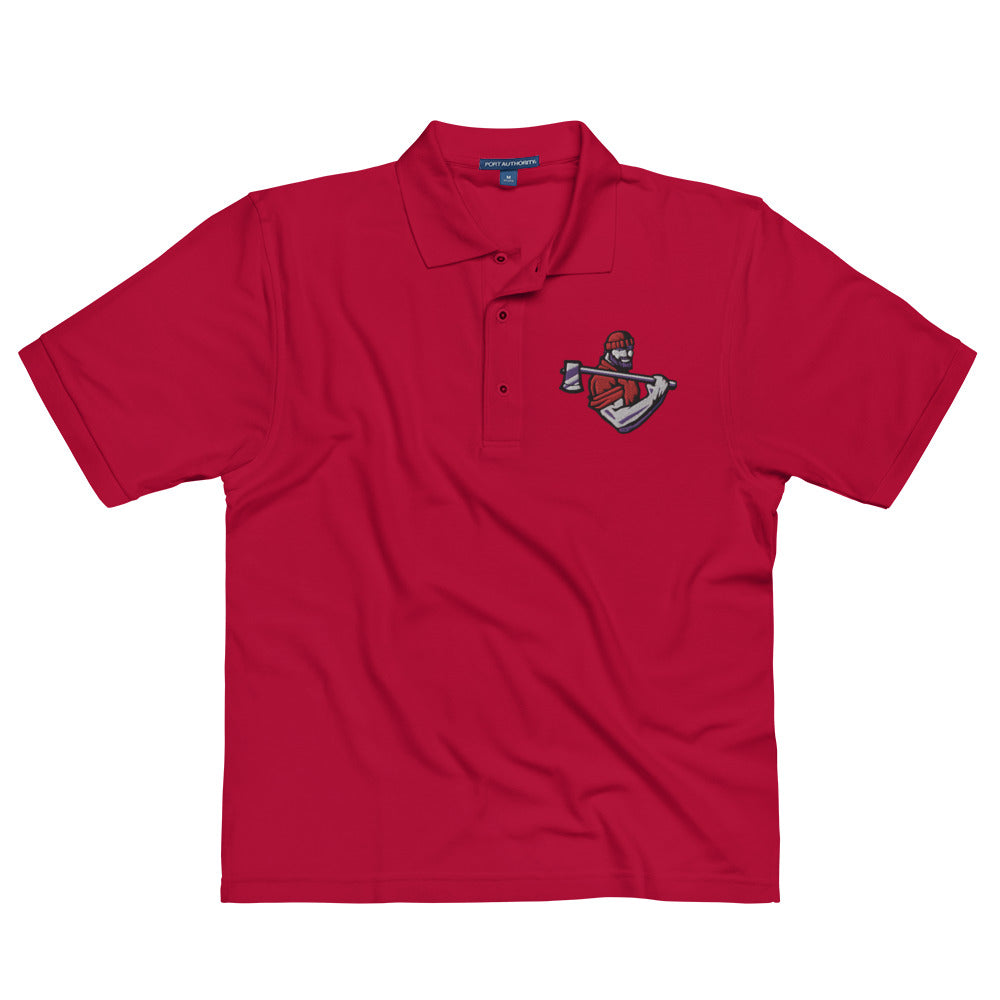 Red polo with Lumberjack