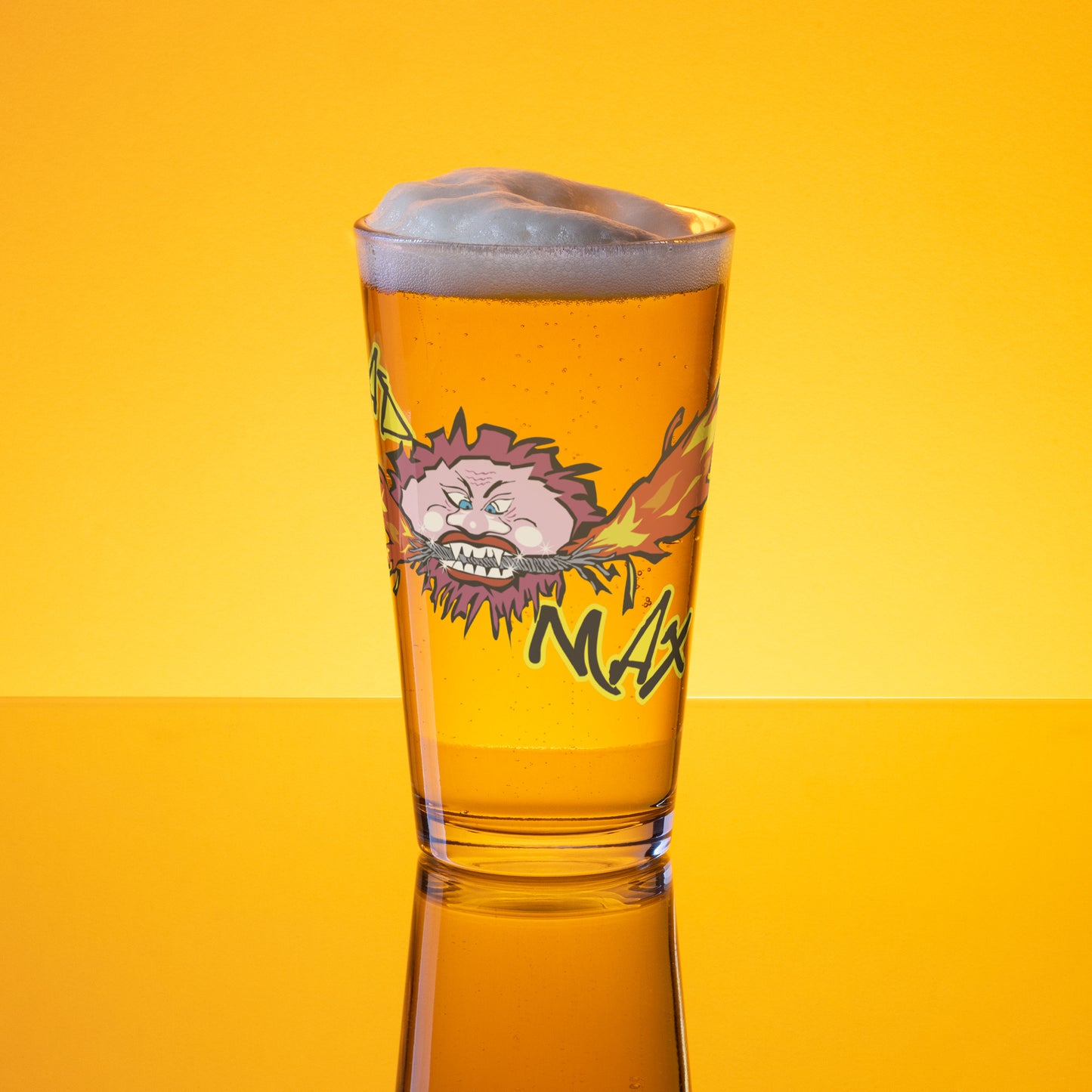 shaker pint glass with logo Mad Max