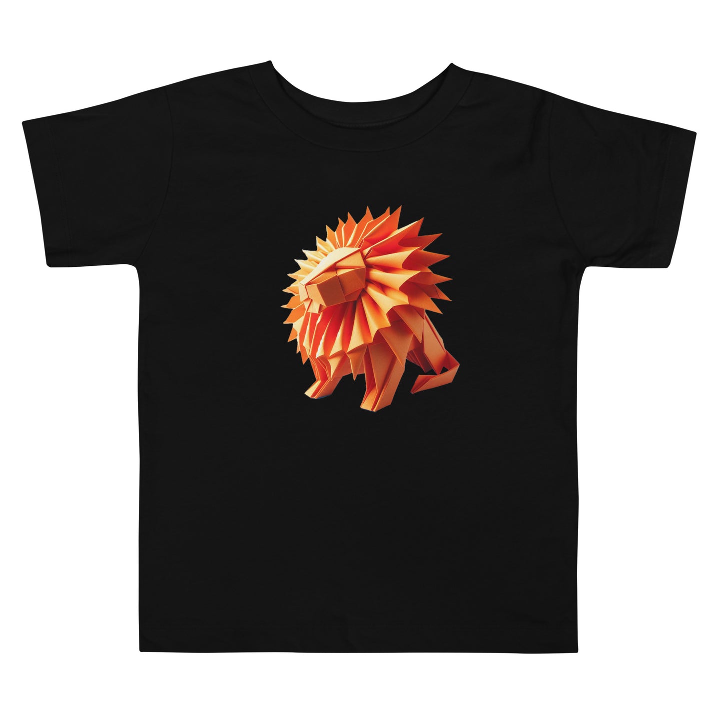 Kids with black T-shirt with print of a lion