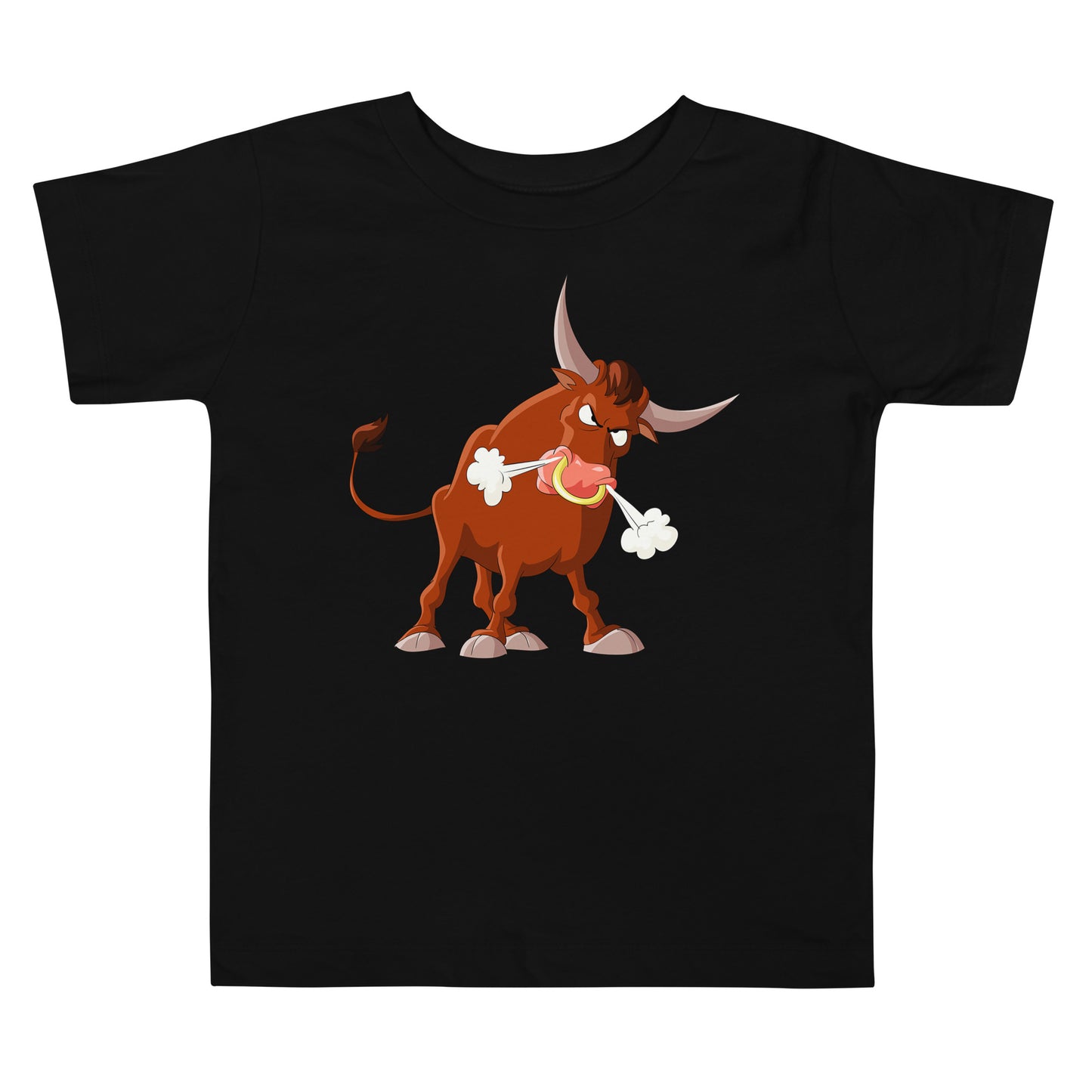 Black toddler t-shirt with bull