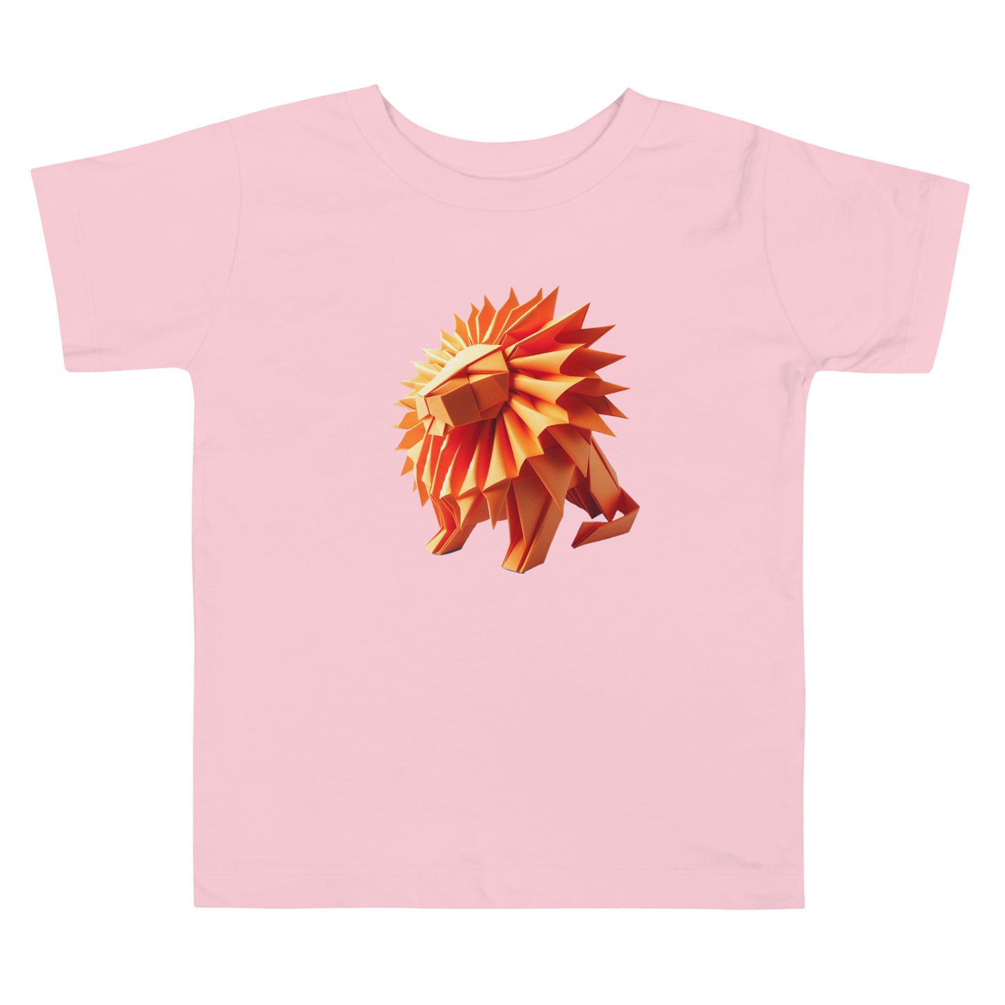 Kids with pink T-shirt with print of a lion