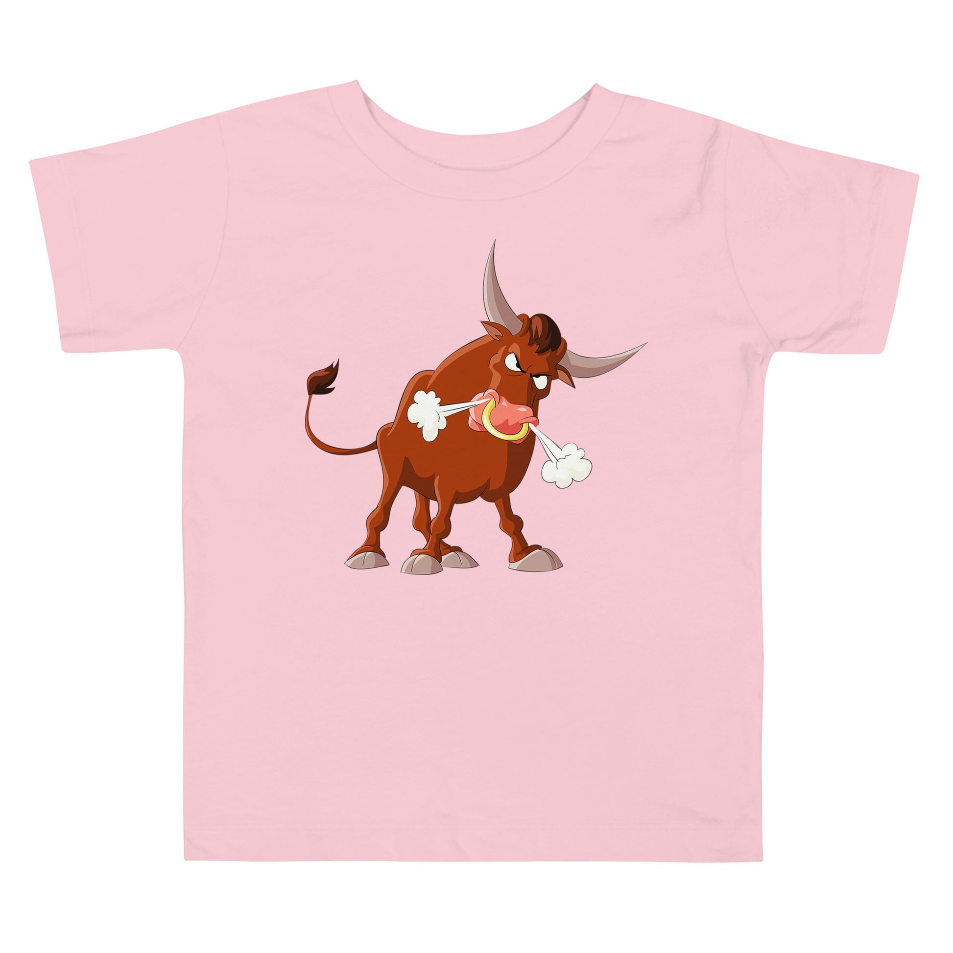 Pink toddler t-shirt with bull