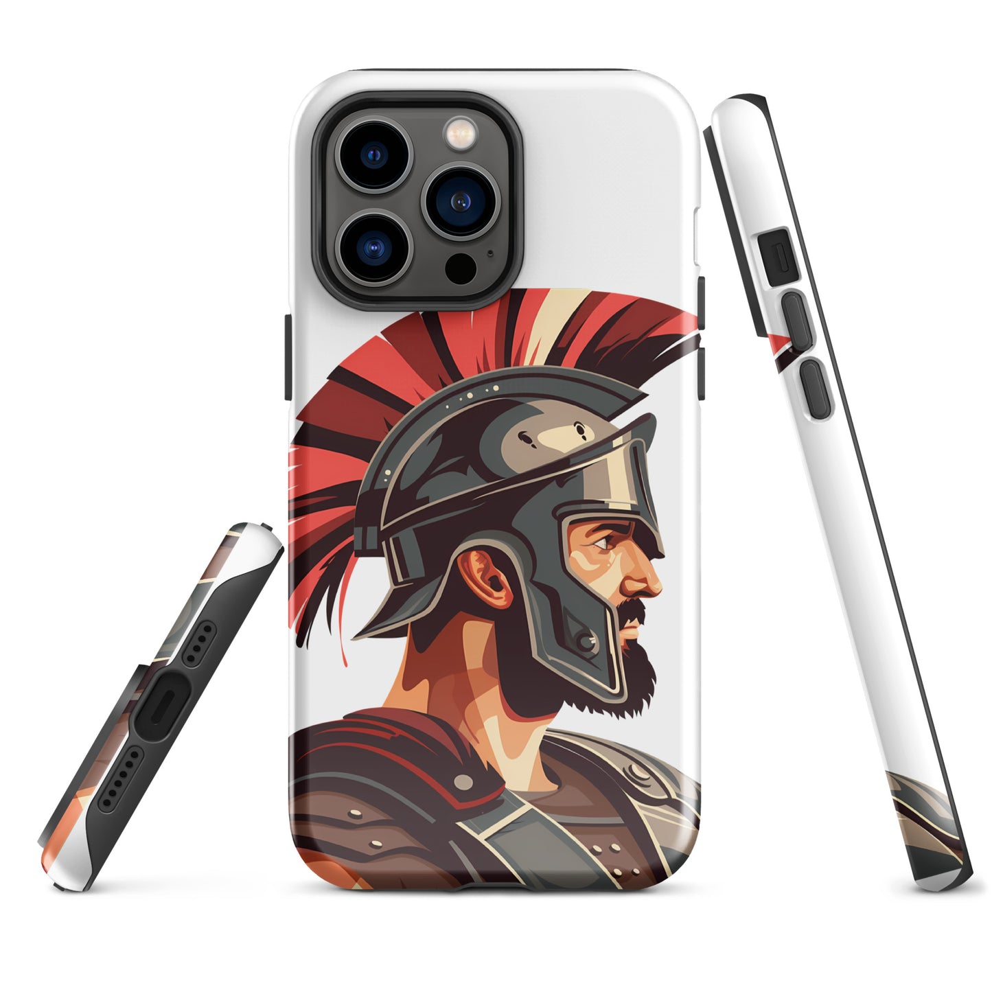 Glossy Tough Case for Iphone with a print of a warrior