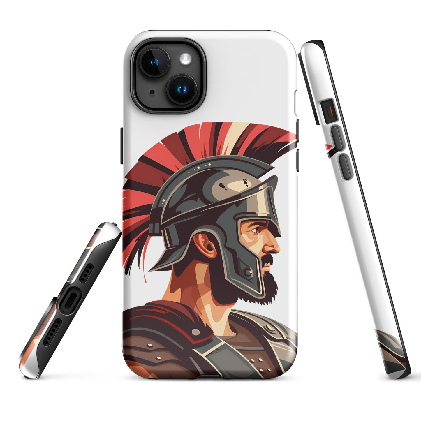 Glossy Tough Case for Iphone with a print of a warrior