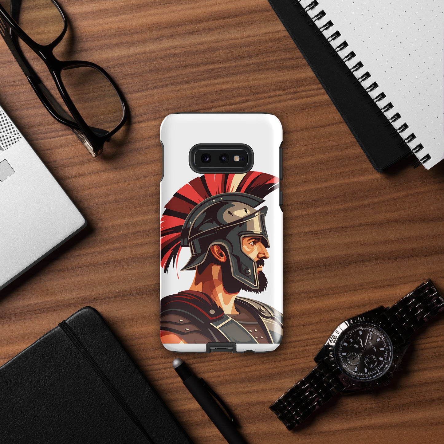 Glossy Tough Case for Samsung with a print of a warrior