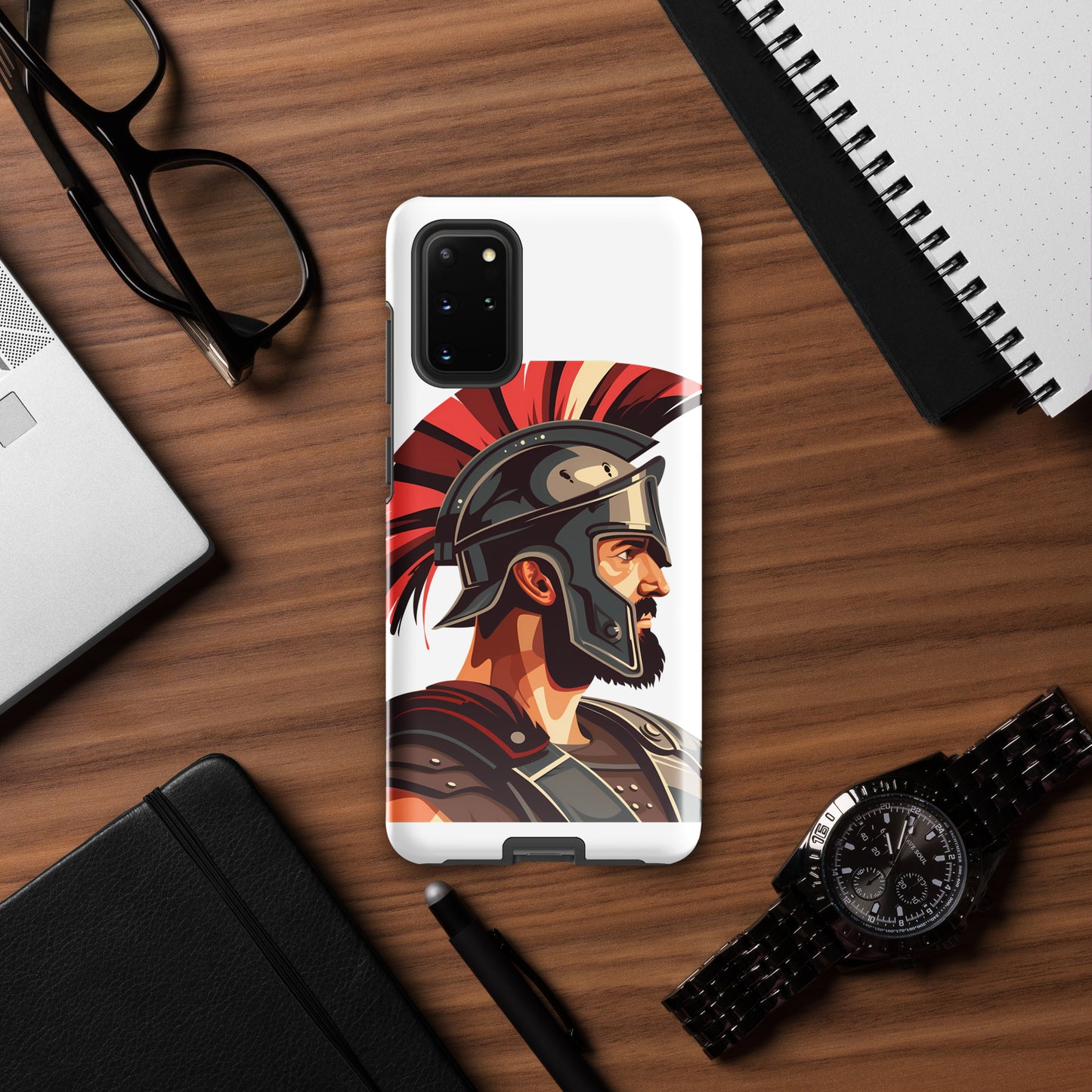 Glossy Tough Case for Samsung with a print of a warrior
