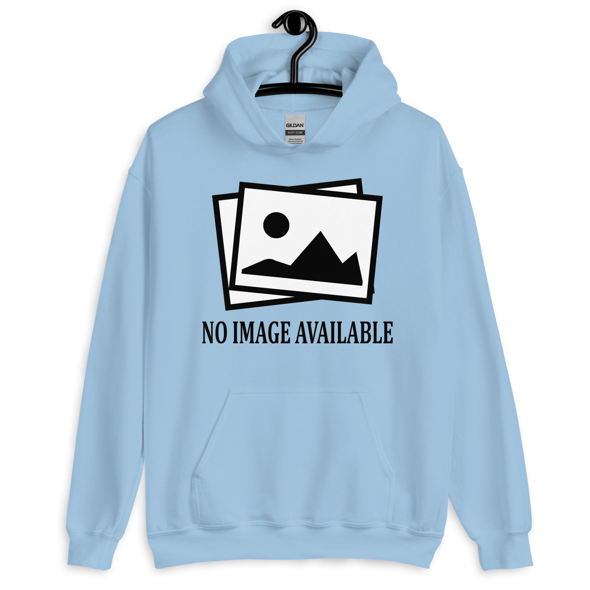 light blue hoodie with image and text "no image available"