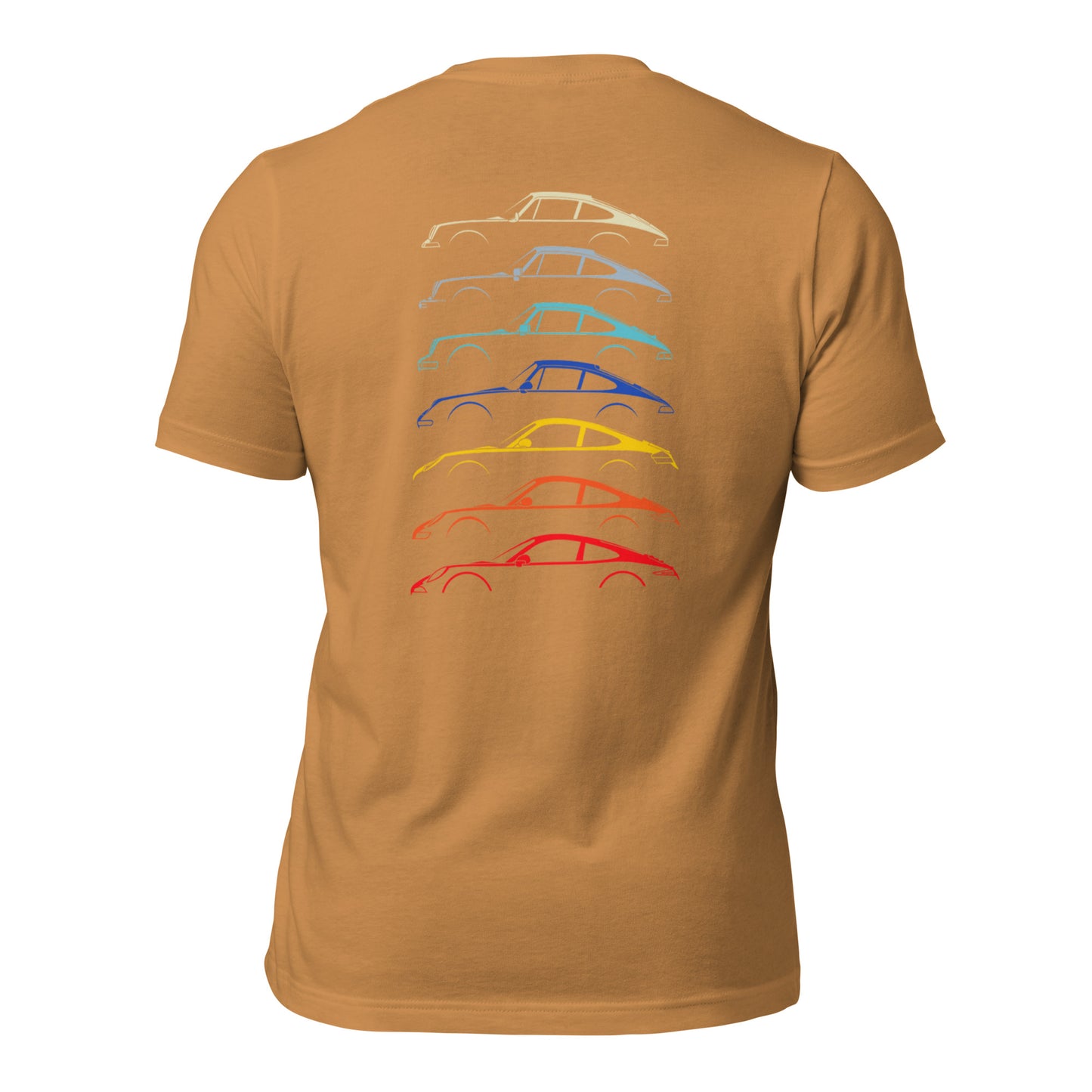 Toast T-shirt with car silouttes on the back