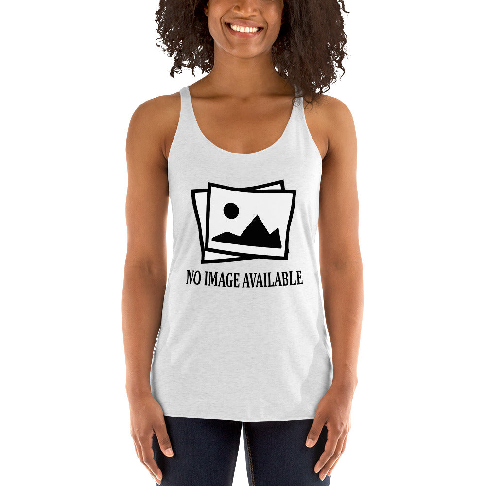 Women with white tank top with image and text "no image available"