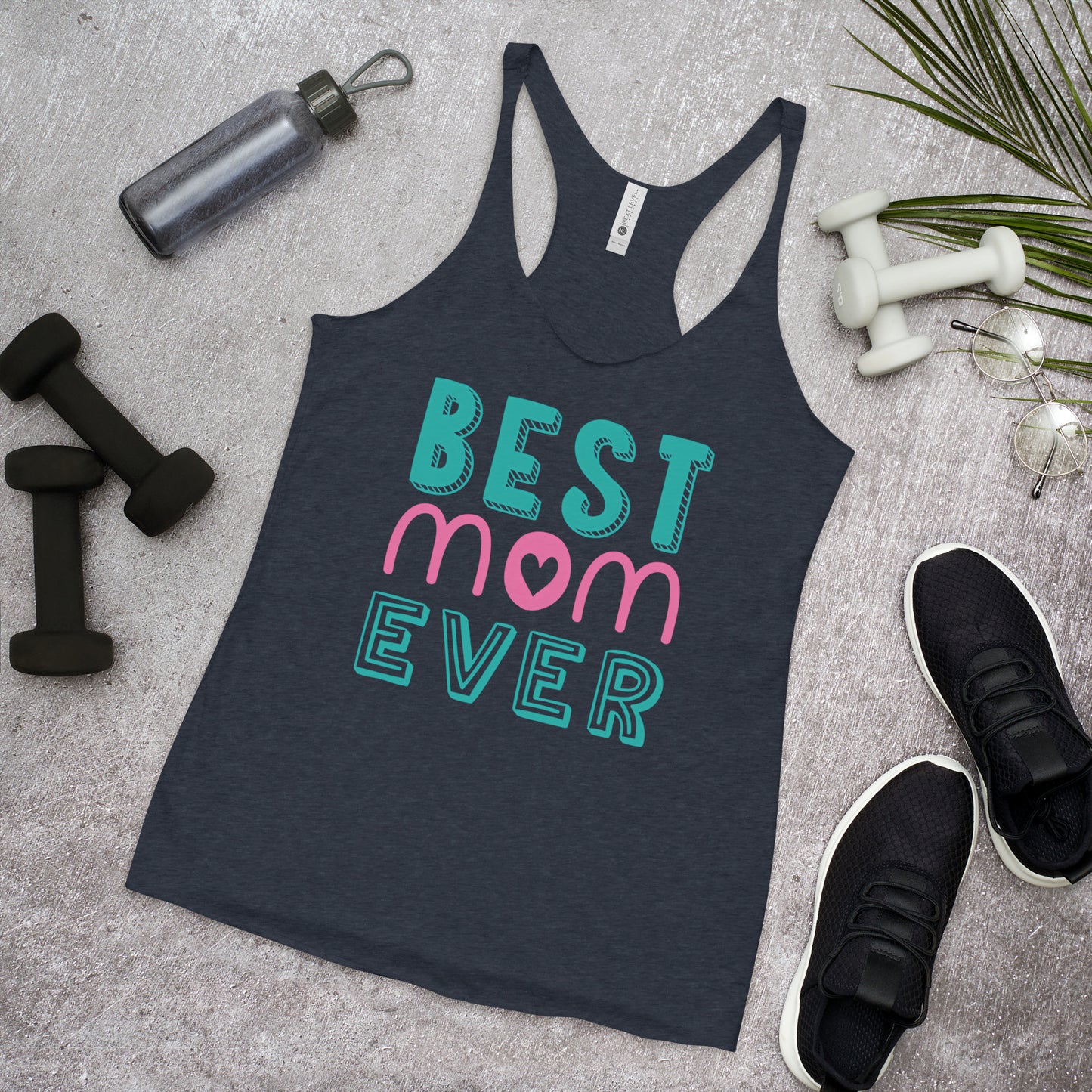 Navy tank top with text best MOM Ever