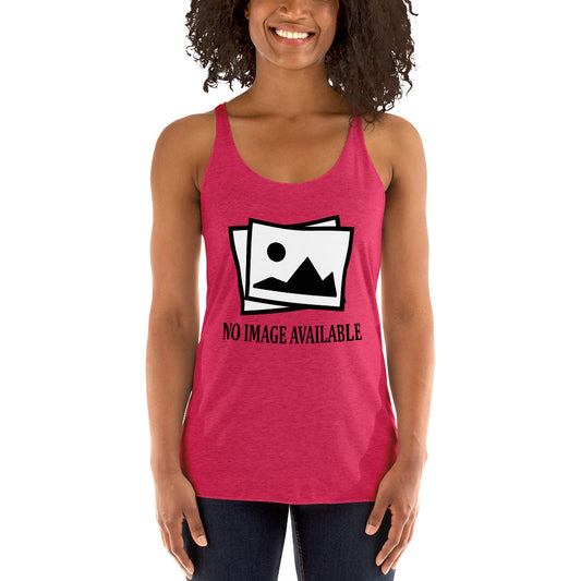 Women with pink tank top with image and text "no image available"