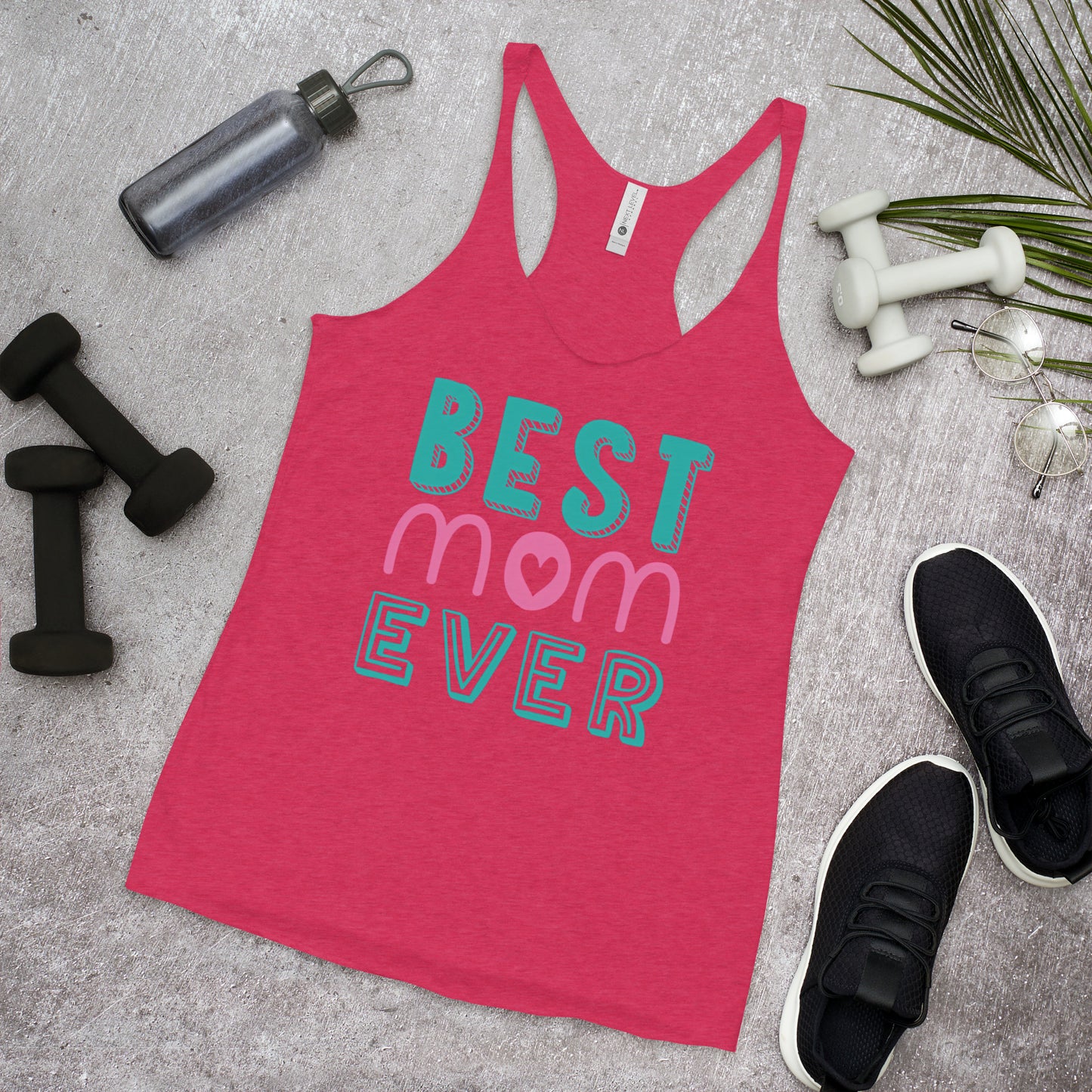 Pink tank top with text best MOM Ever