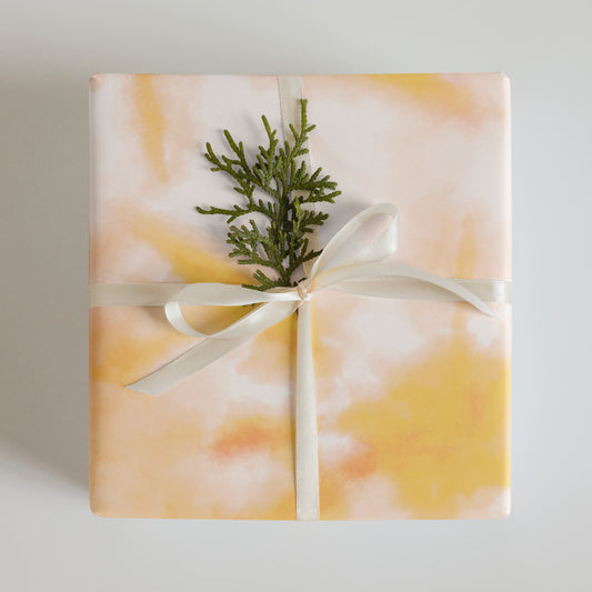 Wrapping paper with pink and orange colors