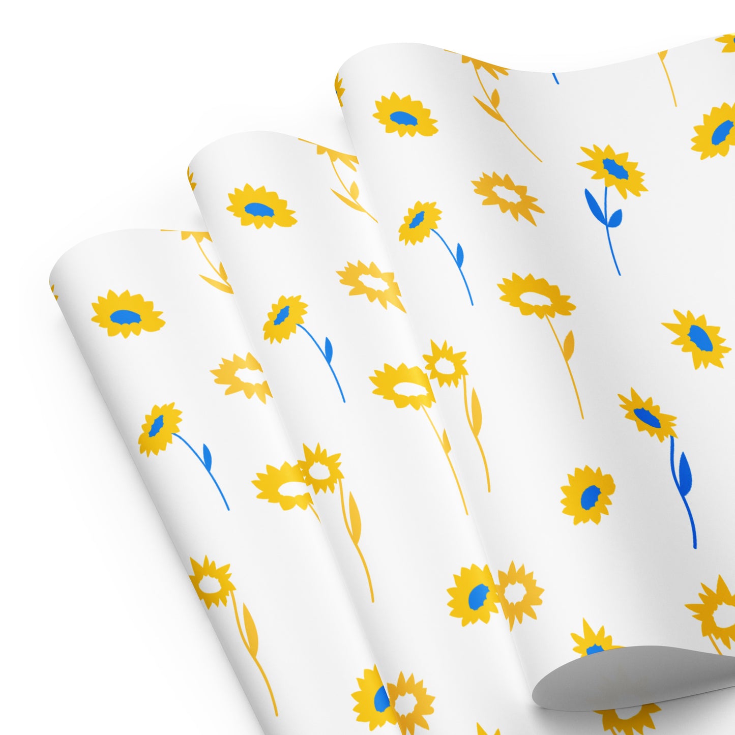 Wrapping paper with Yellow flowers