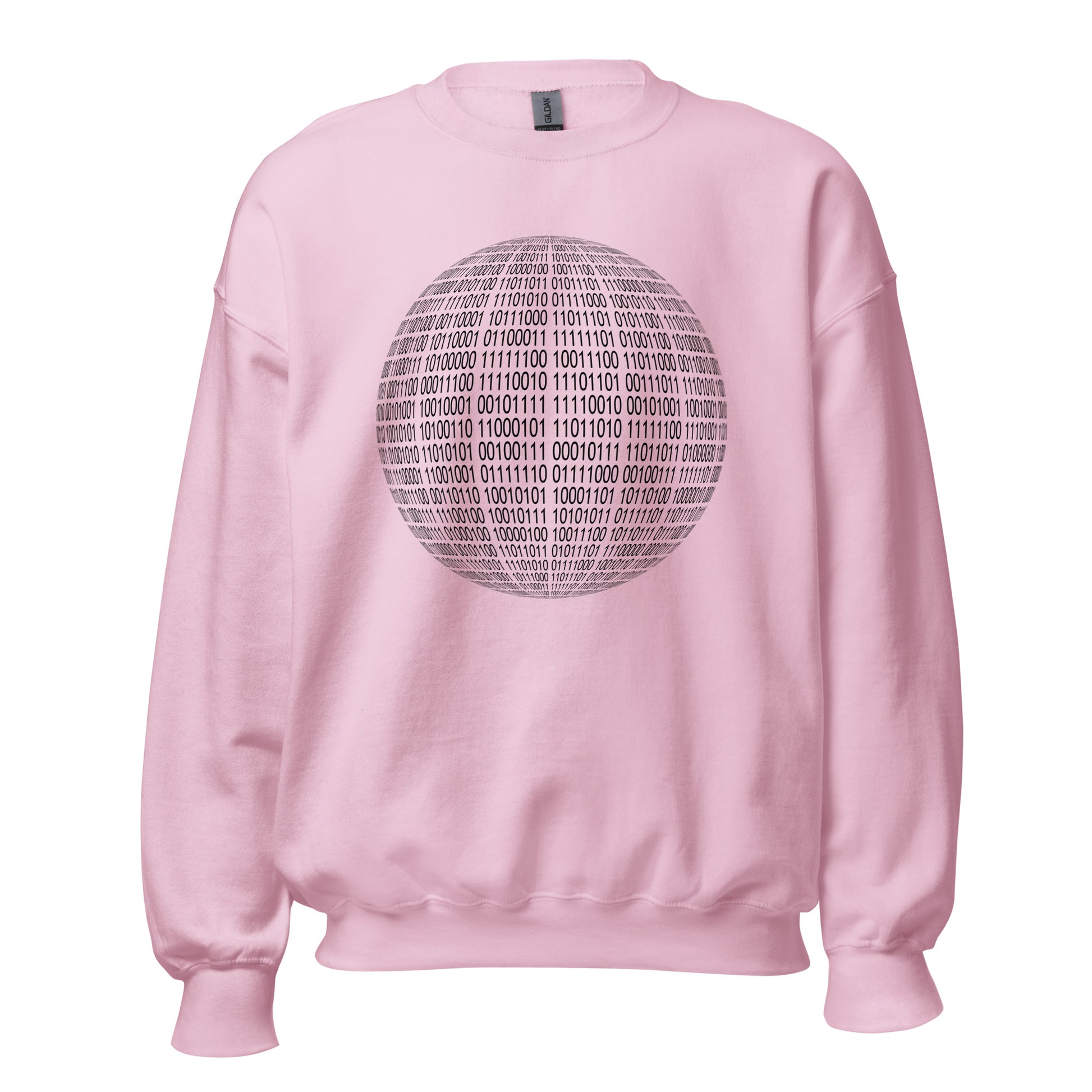 Ligth pink sweatshirt for man en women with binaire sphere