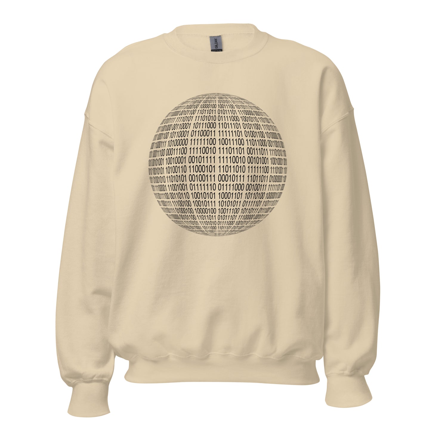 Sand sweatshirt for man en women with binaire sphere