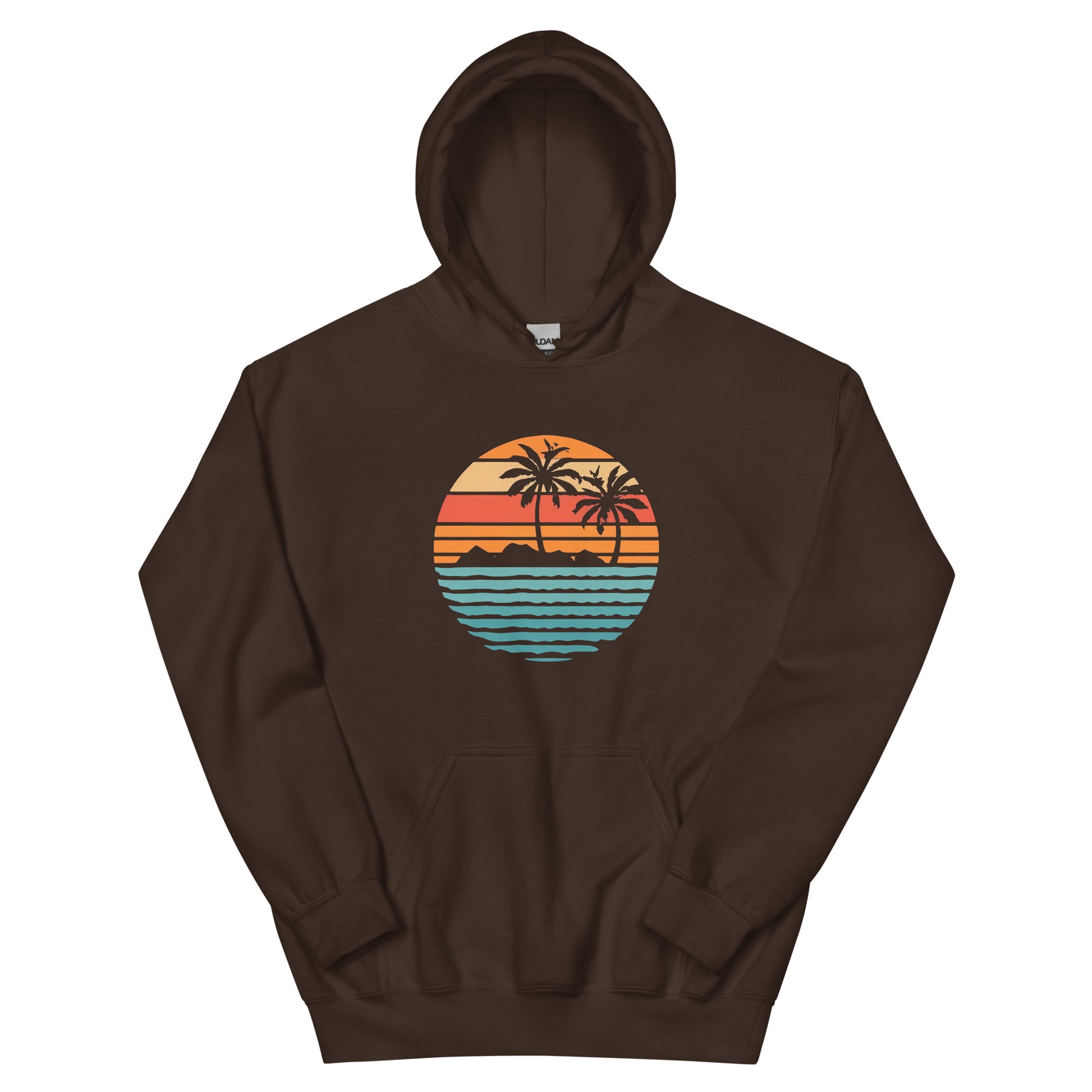 Dark Chocolate Hoodie and a print of retro island