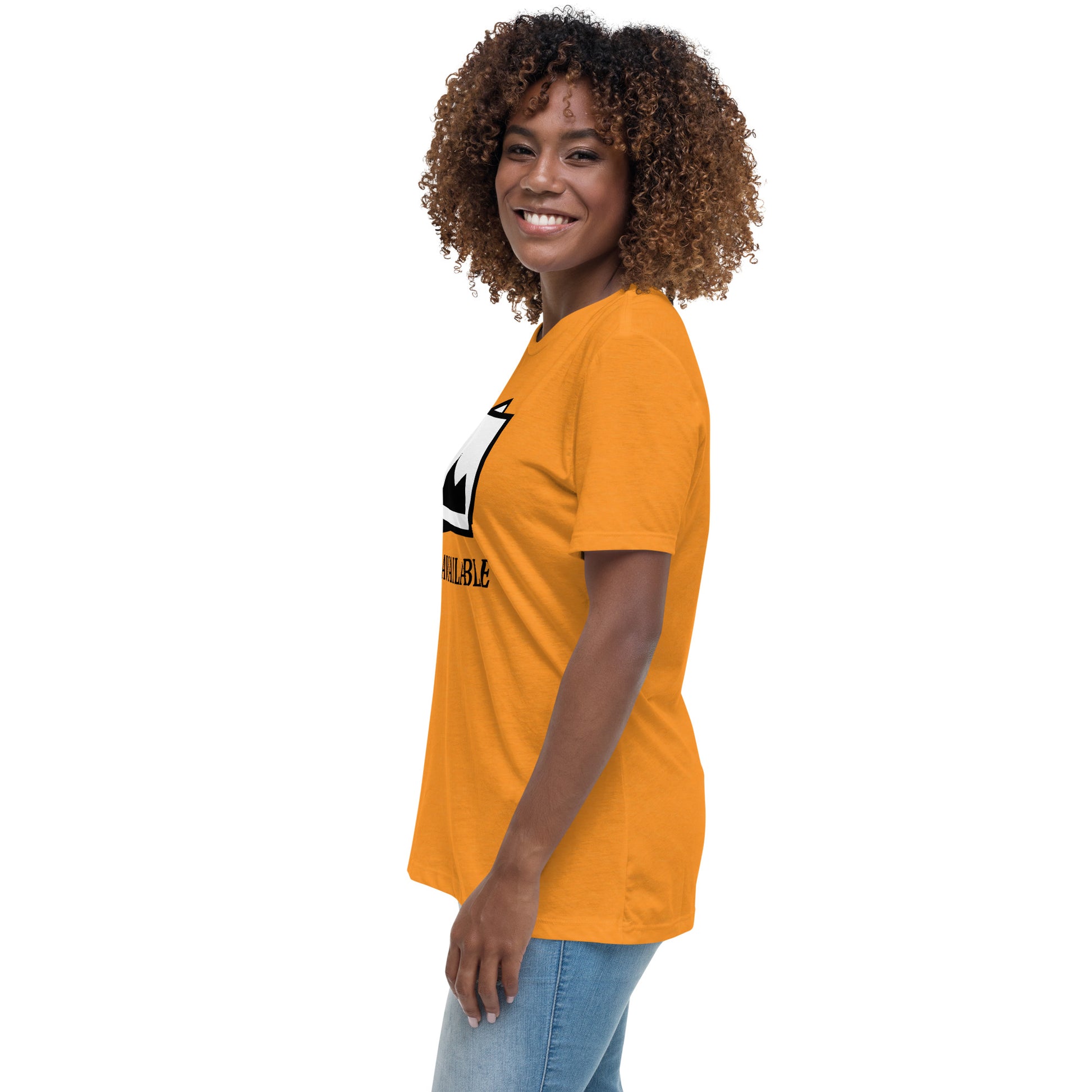 Women with marmalade  t-shirt with image and text "no image available"