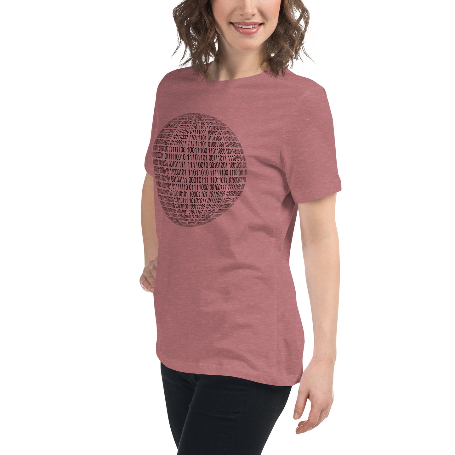 "Binaire bol" Relaxed dames T-shirt 